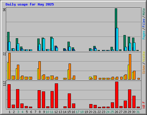 Daily usage for May 2025