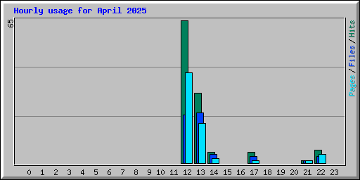 Hourly usage for April 2025