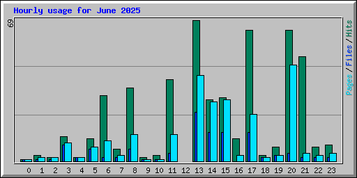 Hourly usage for June 2025