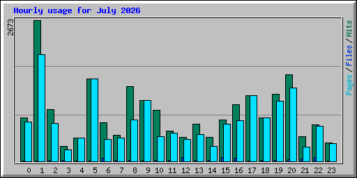 Hourly usage for July 2026